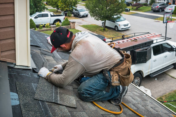 Professional Emergency Roof Repair technician working in Palmyra, NJ